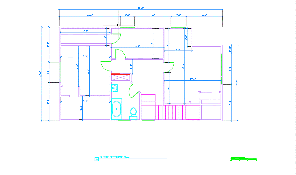 CAD drafting workstation with architectural drawing sheets